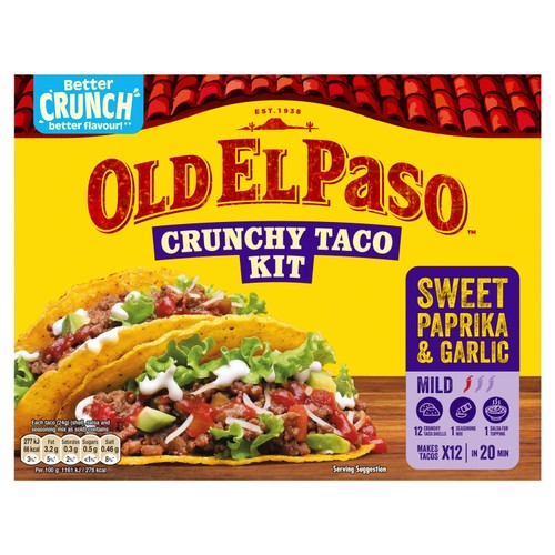 Old El Paso Mexican Sweet Paprika & Garlic Taco Kit with Shells