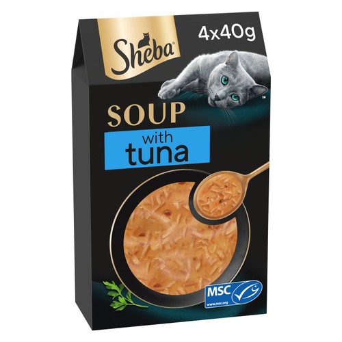 Sheba Classics Soup with Tuna Fillets Adult Wet Cat Food Pouches