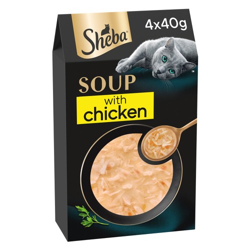 Sheba Classics Soup with Chicken Fillets Adult Wet Cat Food Pouches