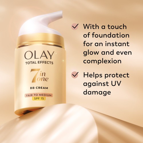 Olay Total Effects 7in1 Touch of Foundation BB Moisturiser Fair to Medium thumbnail 2