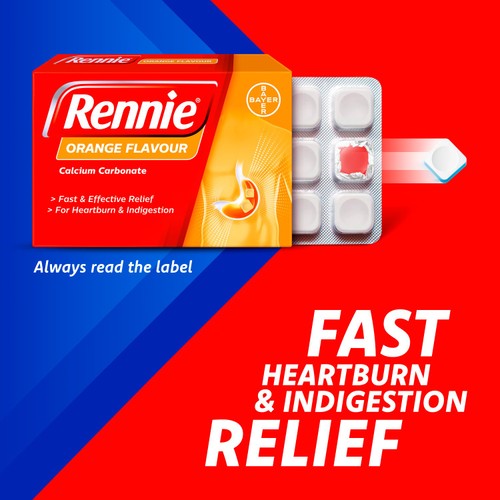 Rennie Orange Heartburn & Indigestion Relief Tablets thumbnail 6