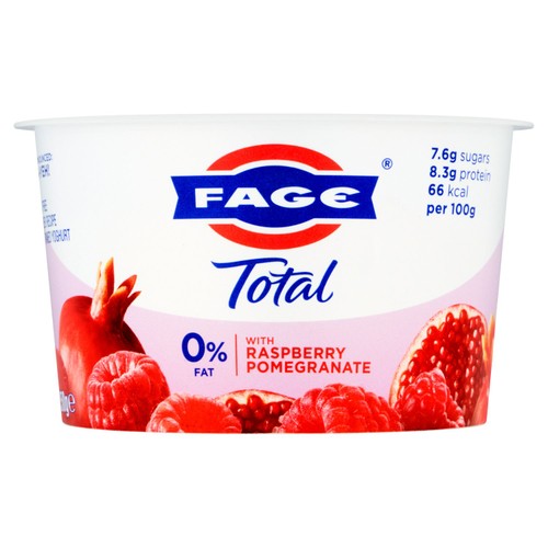 Fage Total 0% Greek Strained Yoghurt Raspberry & Pomegranate Compote