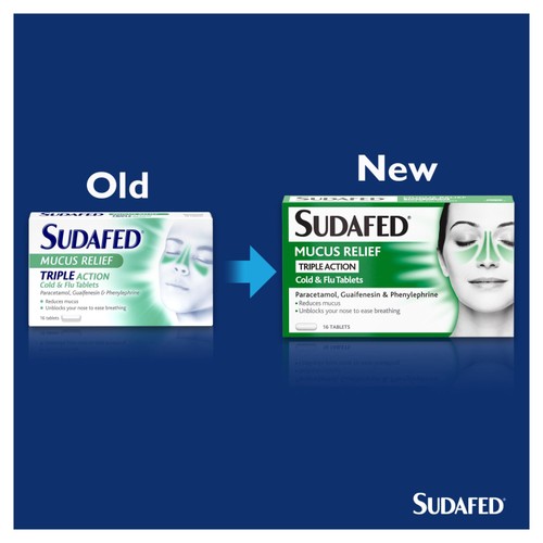 Sudafed Mucus Relief Triple Action Cold & Flu Tablets thumbnail 9
