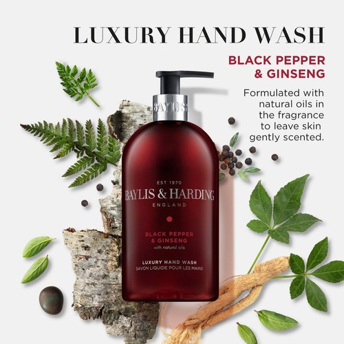 Baylis & Harding Black Pepper & Ginseng Hand Wash thumbnail 3