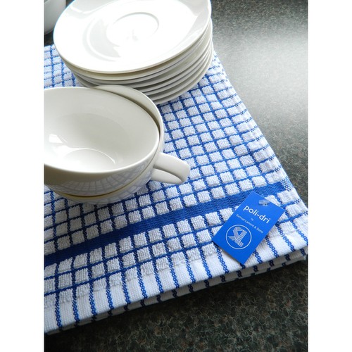 Poli-dri Cotton Tea Towel, Blue 70cm thumbnail 5