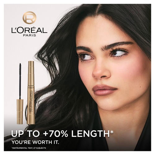 L'Oreal Paris Telescopic Lift Mascara Black thumbnail 2