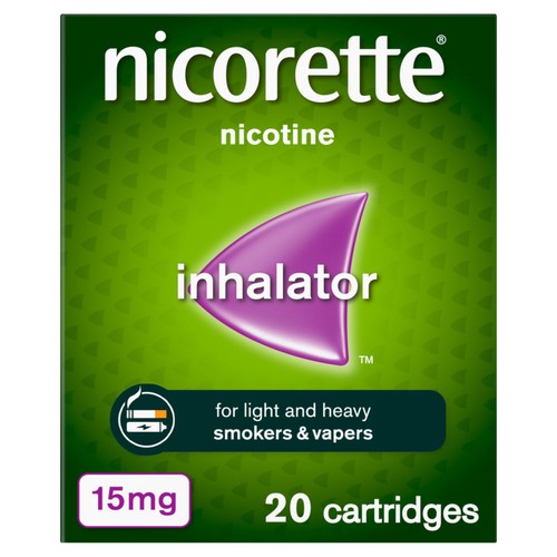 Nicorette 15mg Inhalator 20 Cartridges Quit Smoking Aid