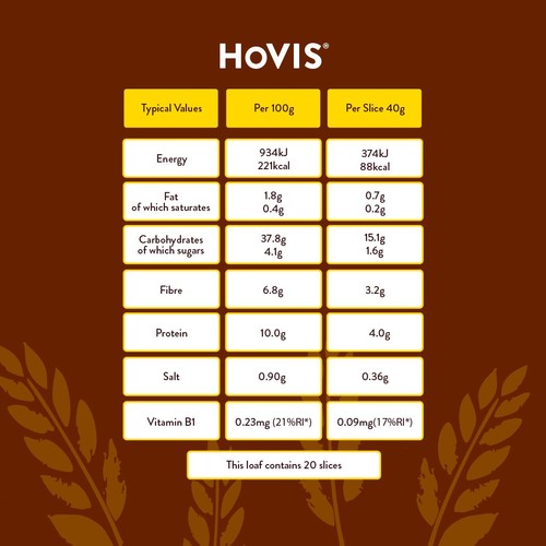 Hovis Tasty Wholemeal Medium Loaf thumbnail 5