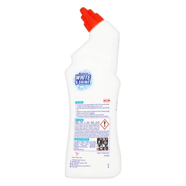Harpic White & Shine Bleach Original Toilet Cleaner Gel  thumbnail 4