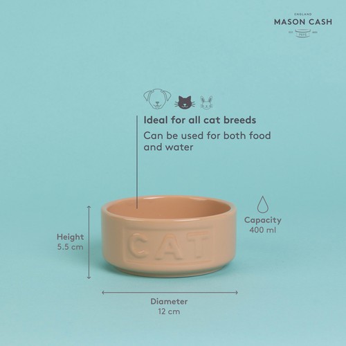 Mason Cash Cane Lettered Cat Bowl 13cm thumbnail 5