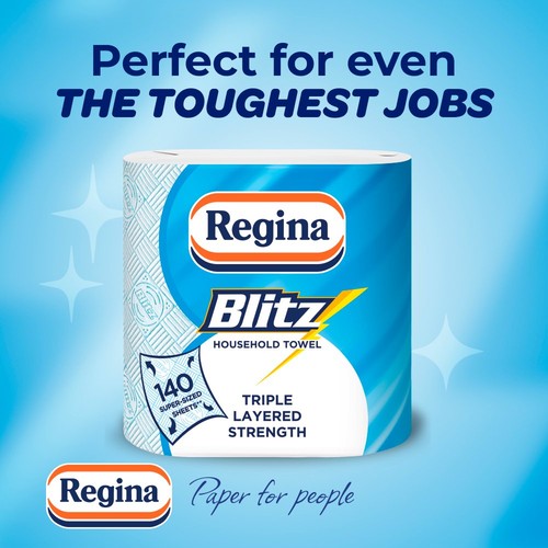 Regina Blitz Kitchen Roll 140 Supersized Sheets 2 Roll thumbnail 4