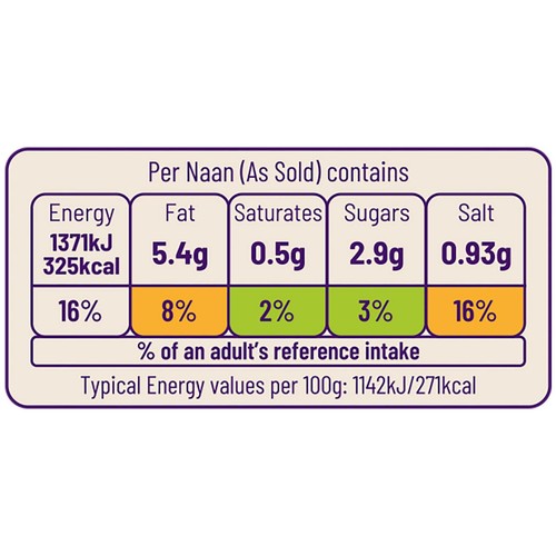 Ocado 2 Plain Naans thumbnail 3