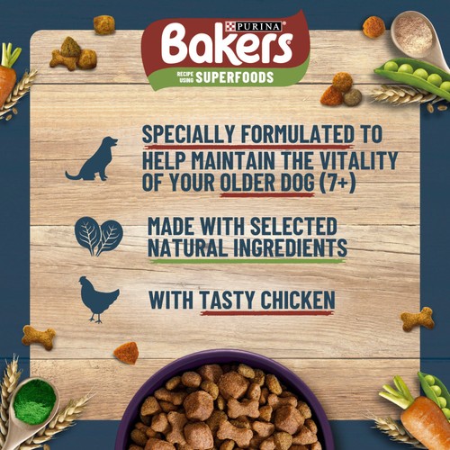 Bakers Senior Chicken with Vegetables Dry Dog Food  thumbnail 5