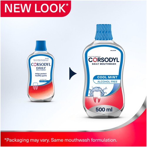Corsodyl Gum Care Mouthwash Alcohol Free Daily Cool Mint thumbnail 2