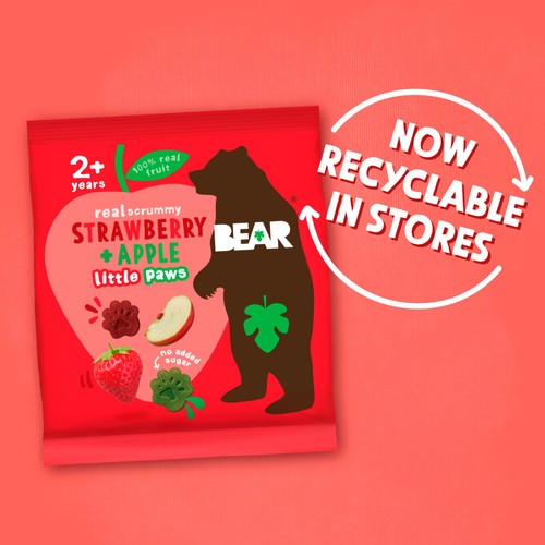 BEAR Paws Fruit Shapes Apple & Blackcurrant 2+ years Multipack thumbnail 2
