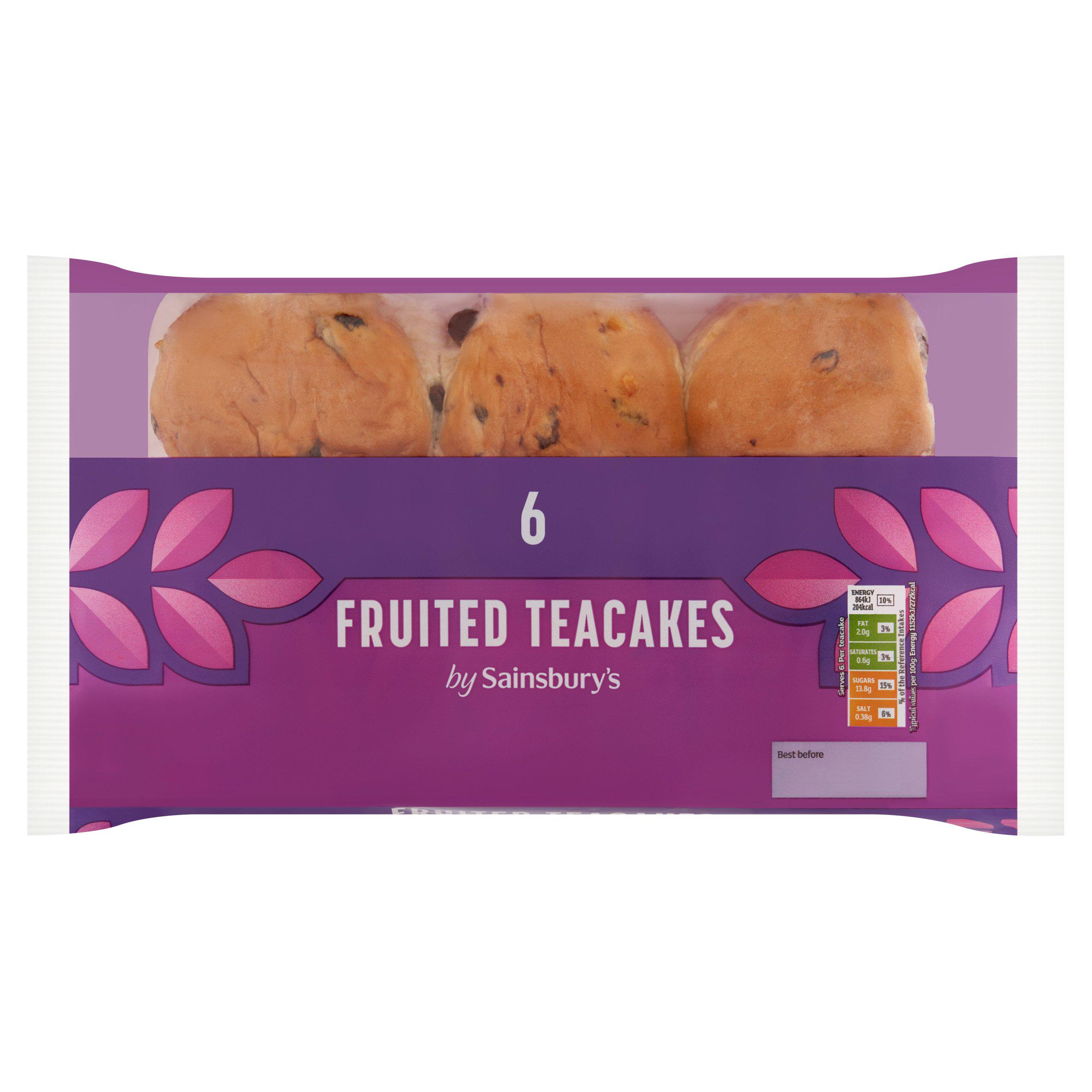 Sainsbury's 6 x Fruited Teacakes
