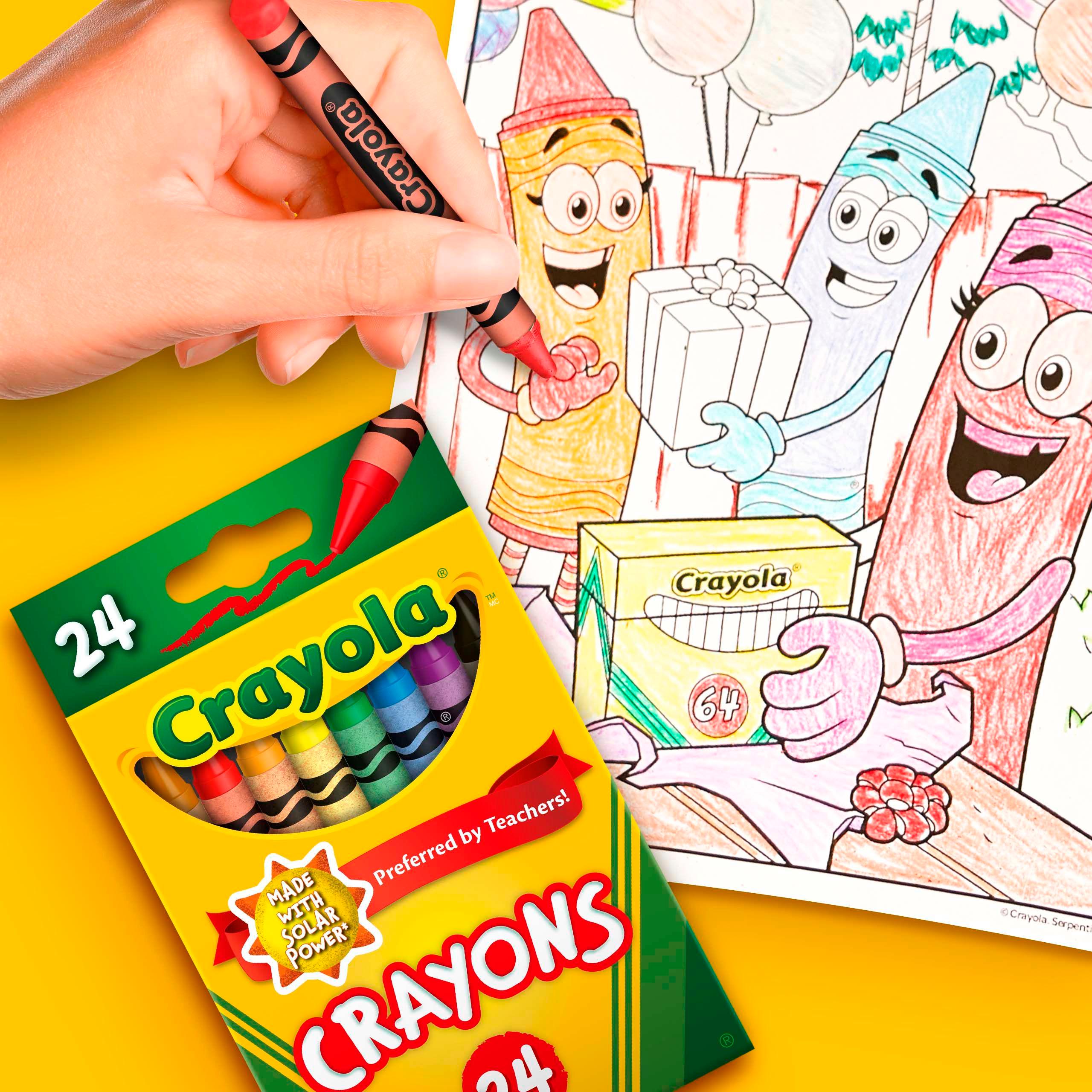 Crayola Pack of 24 Assorted Wax Crayons thumbnail 4