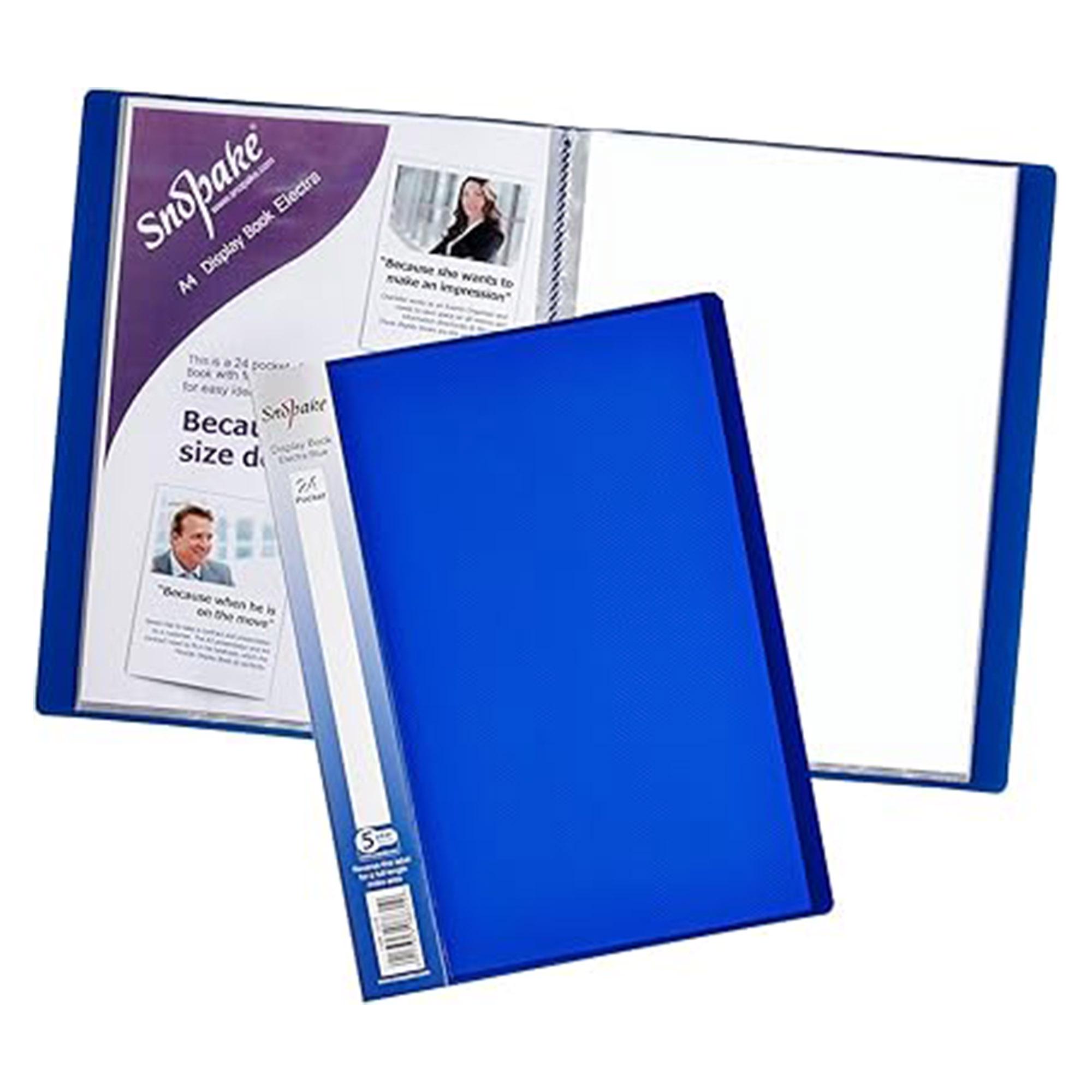 Snopake A4 Electra Display Book 24 Pockets - Blue thumbnail 2