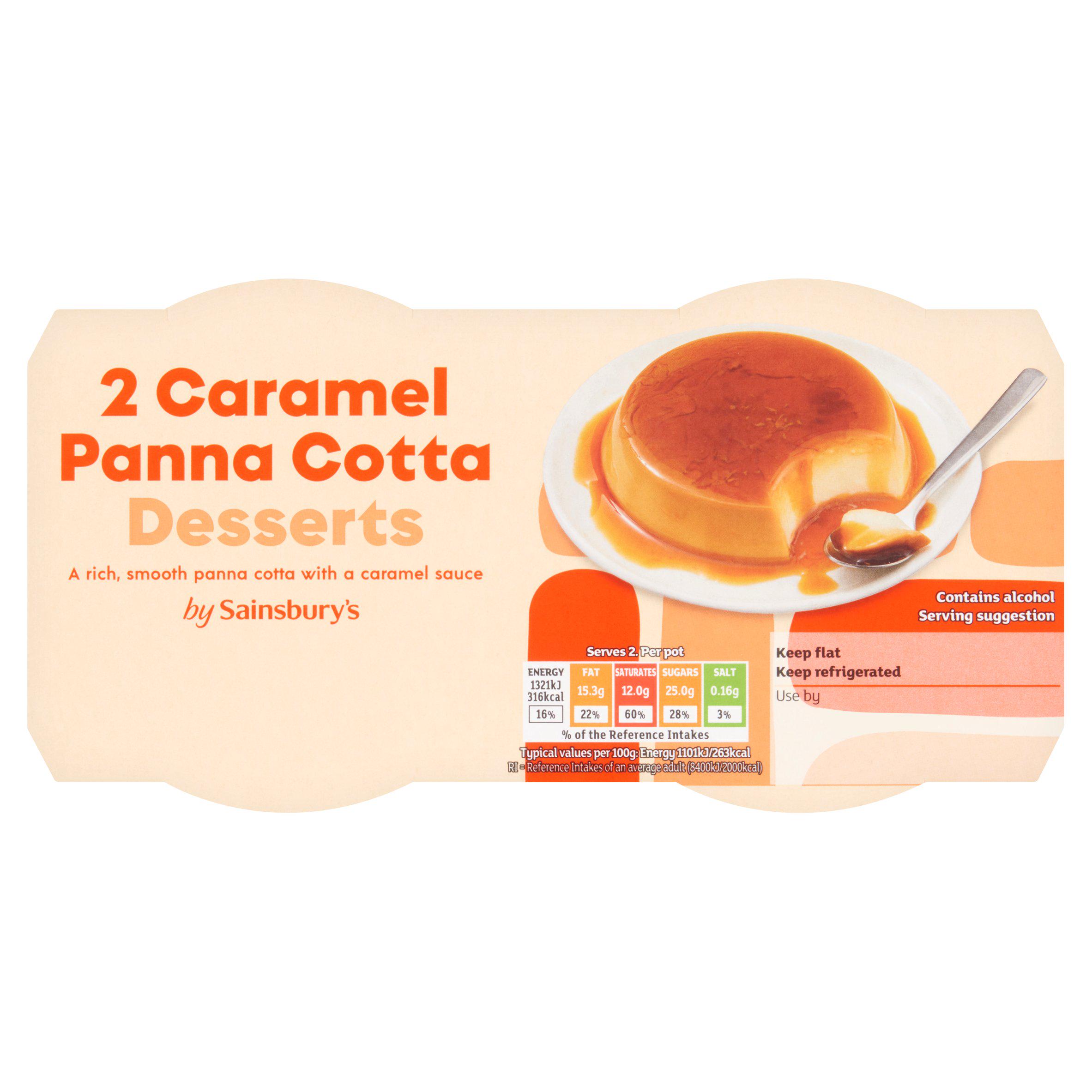 Sainsbury's Caramel Panna Cotta 2x120g