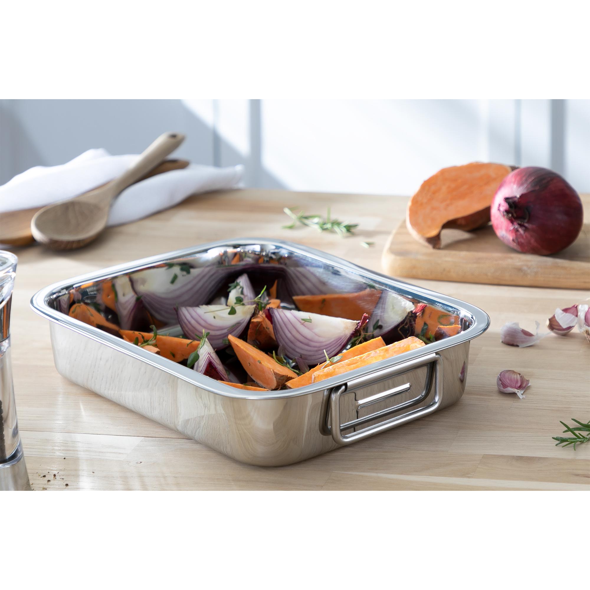 Sainsbury's Home 30cm Stainless Steel Roasting Tin thumbnail 2