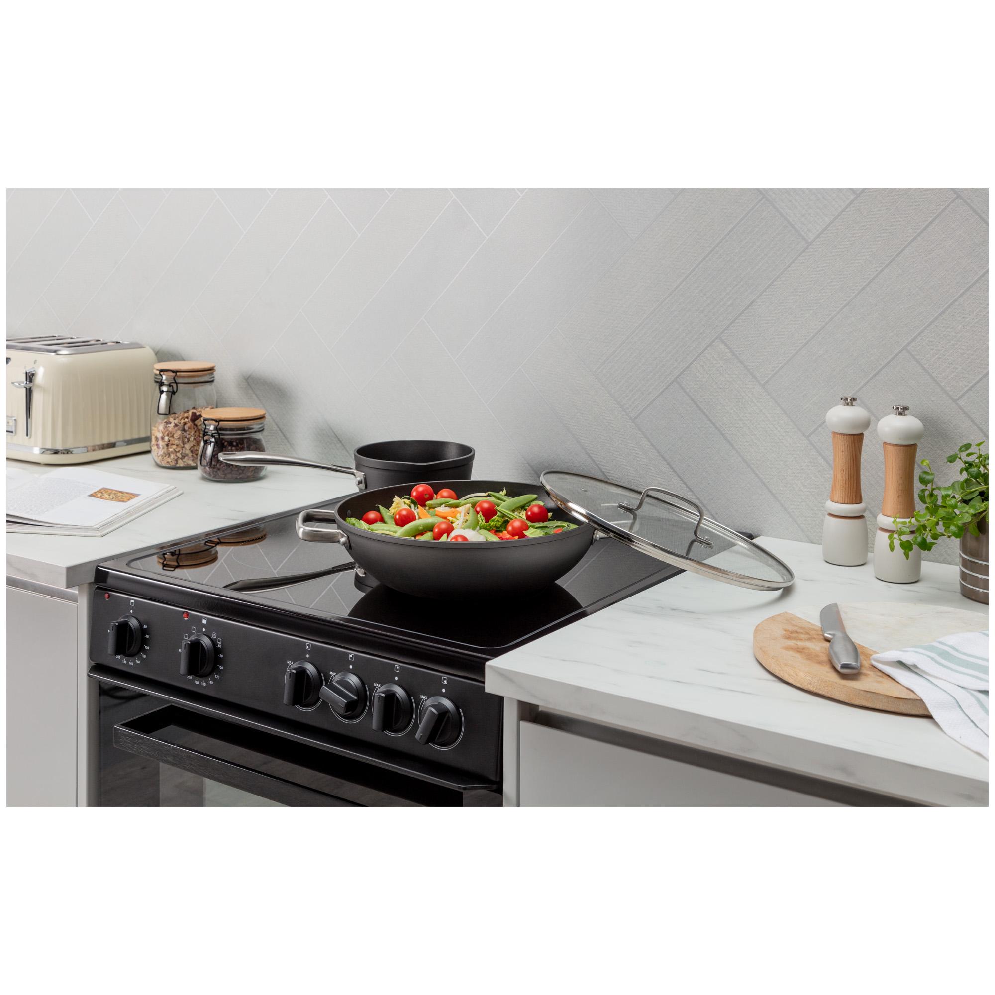 Habitat 30cm Hard Anodised Aluminium Double Handled Wok thumbnail 2