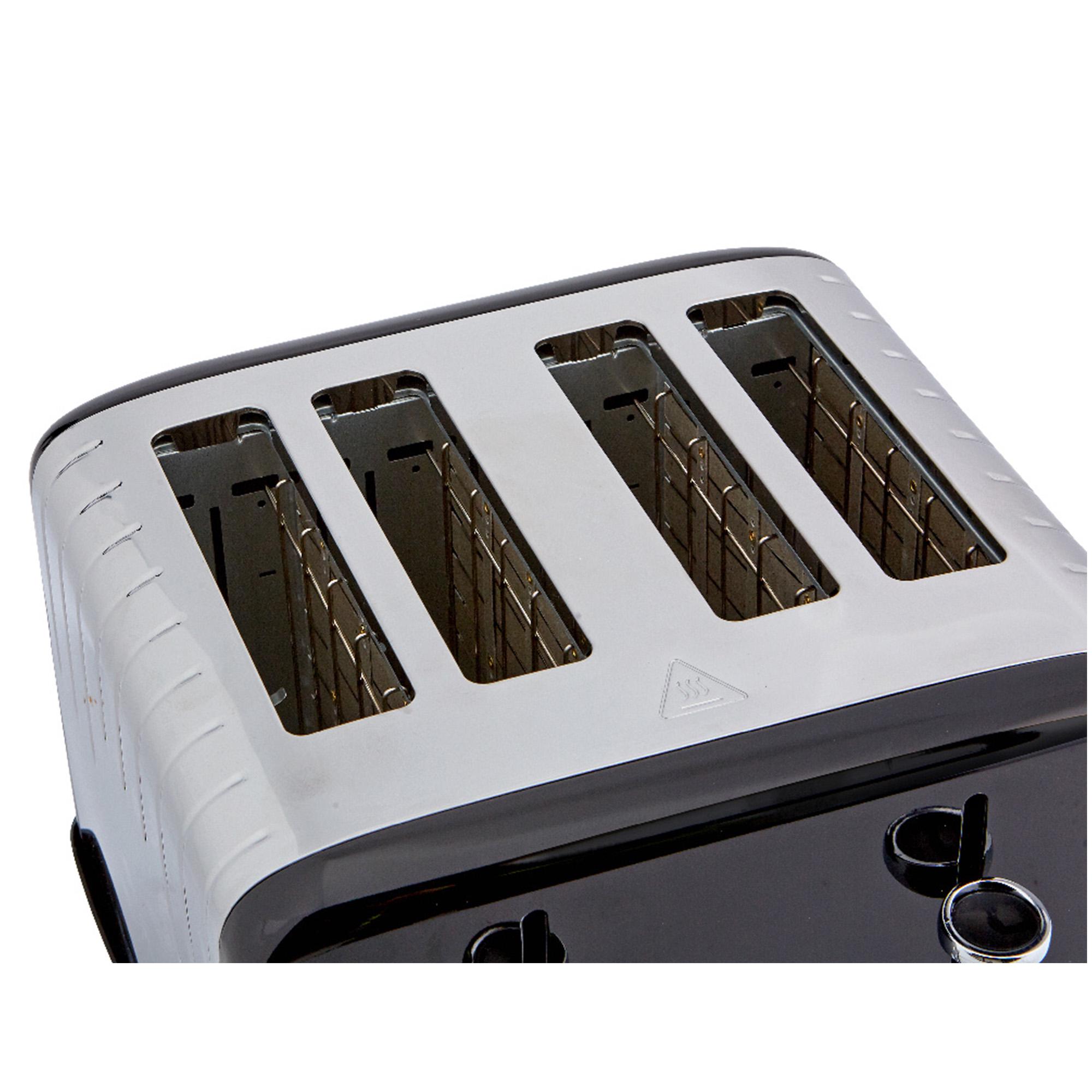 Cookworks Metal Pyramid 4 Slice Toaster Black thumbnail 5