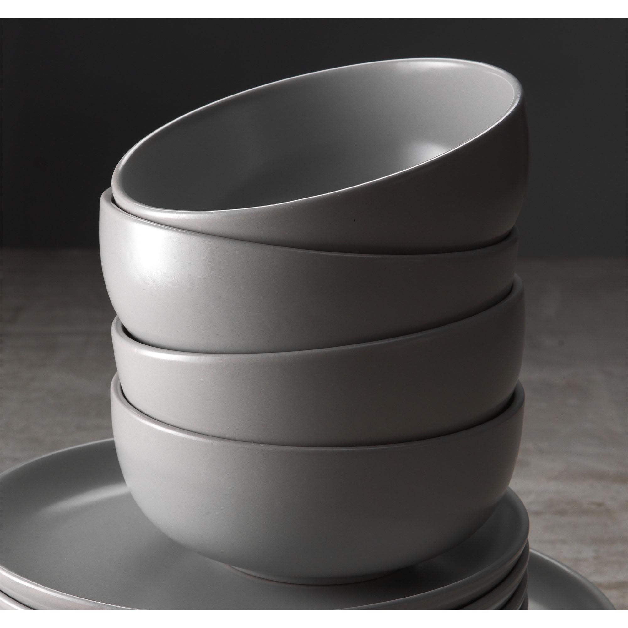Habitat 12pc Matte Grey Dinner Set thumbnail 2