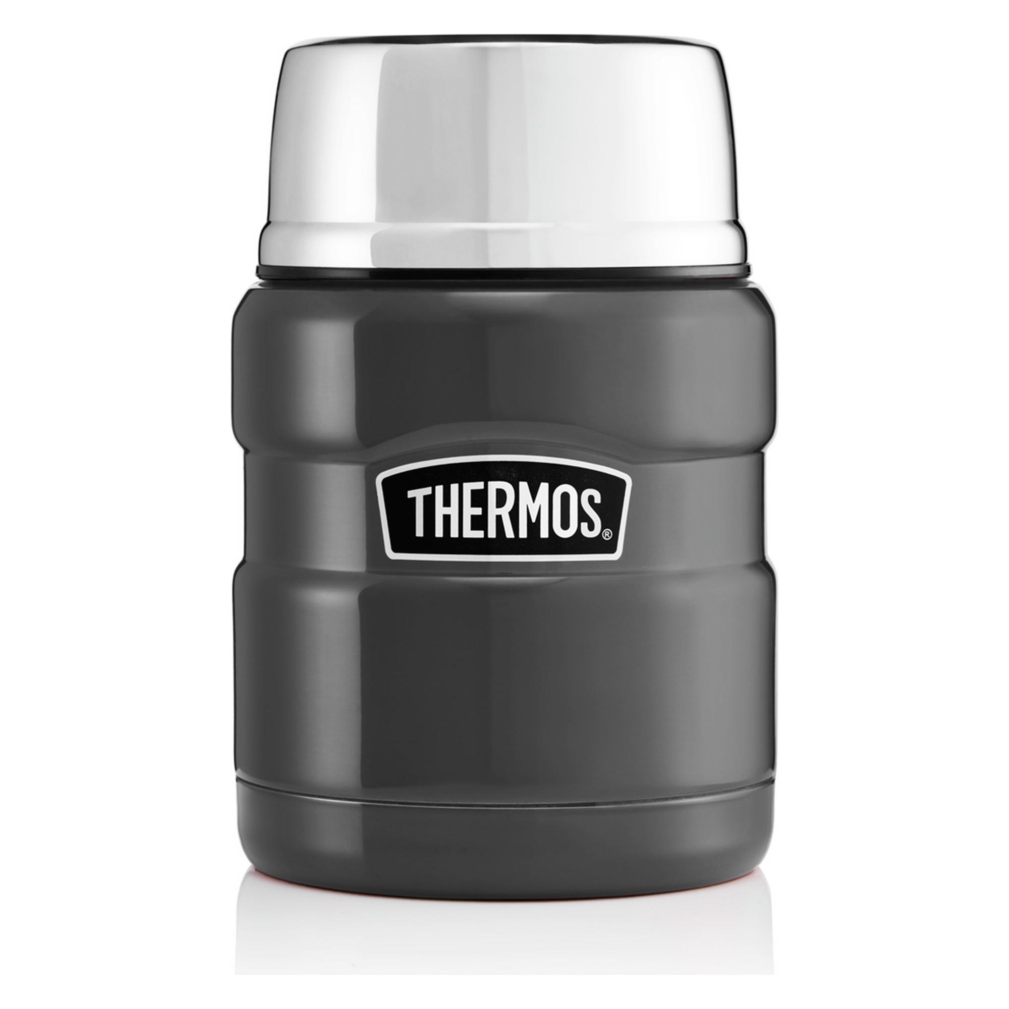 Thermos Stainless Steel King Gun Metal Food Flask - 470ml