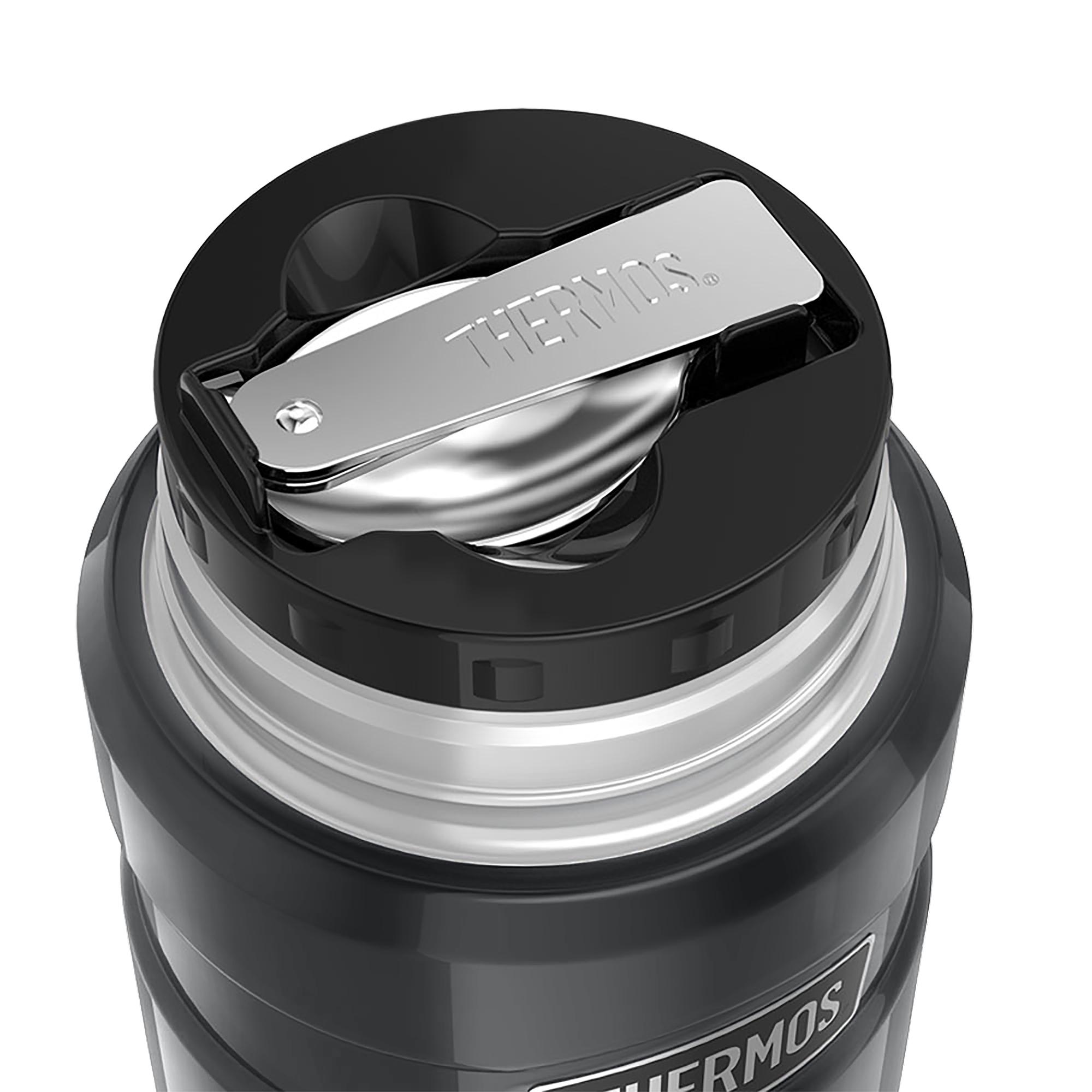 Thermos Stainless Steel King Gun Metal Food Flask - 470ml thumbnail 4