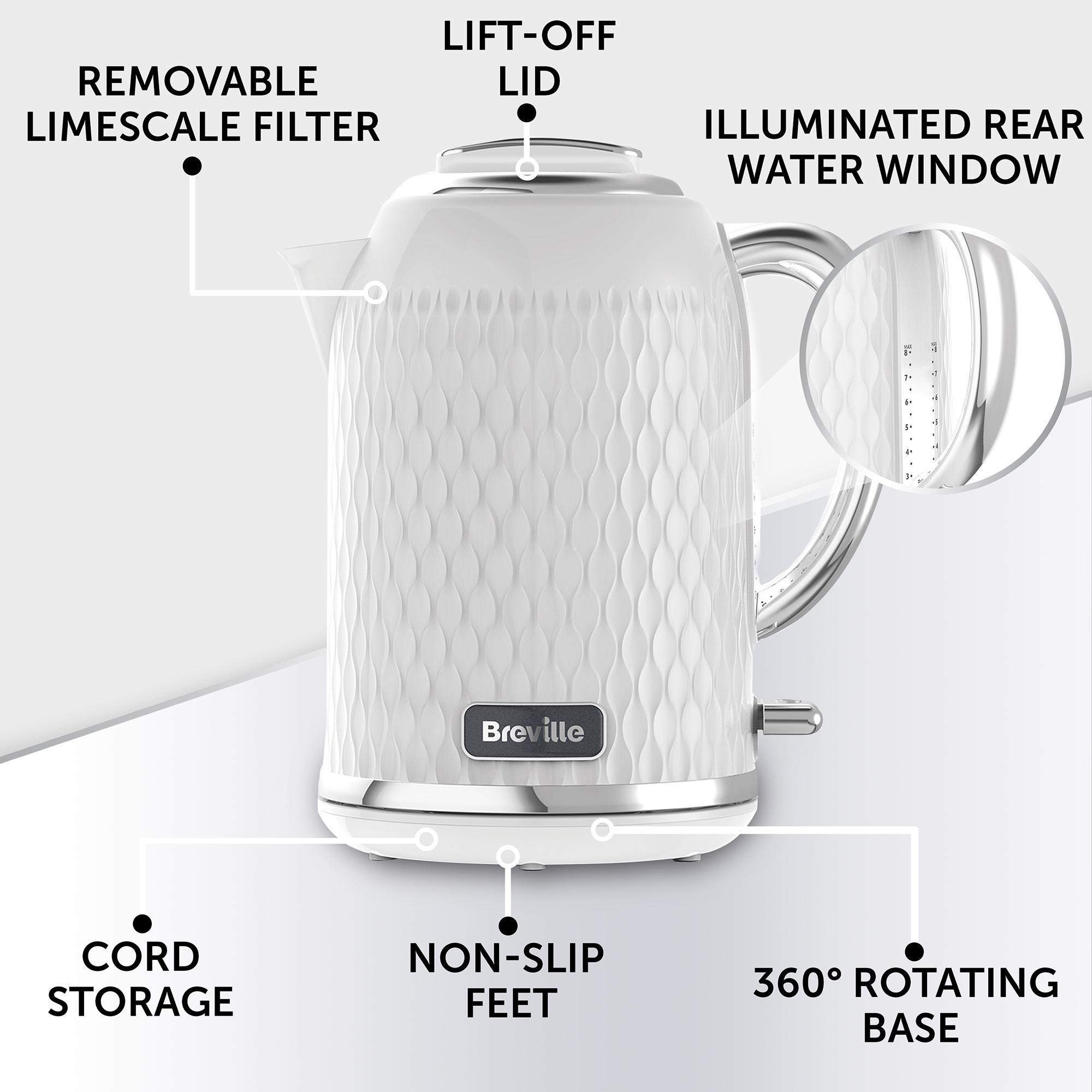 Breville VKT117 Curve Kettle - White and Chrome thumbnail 4