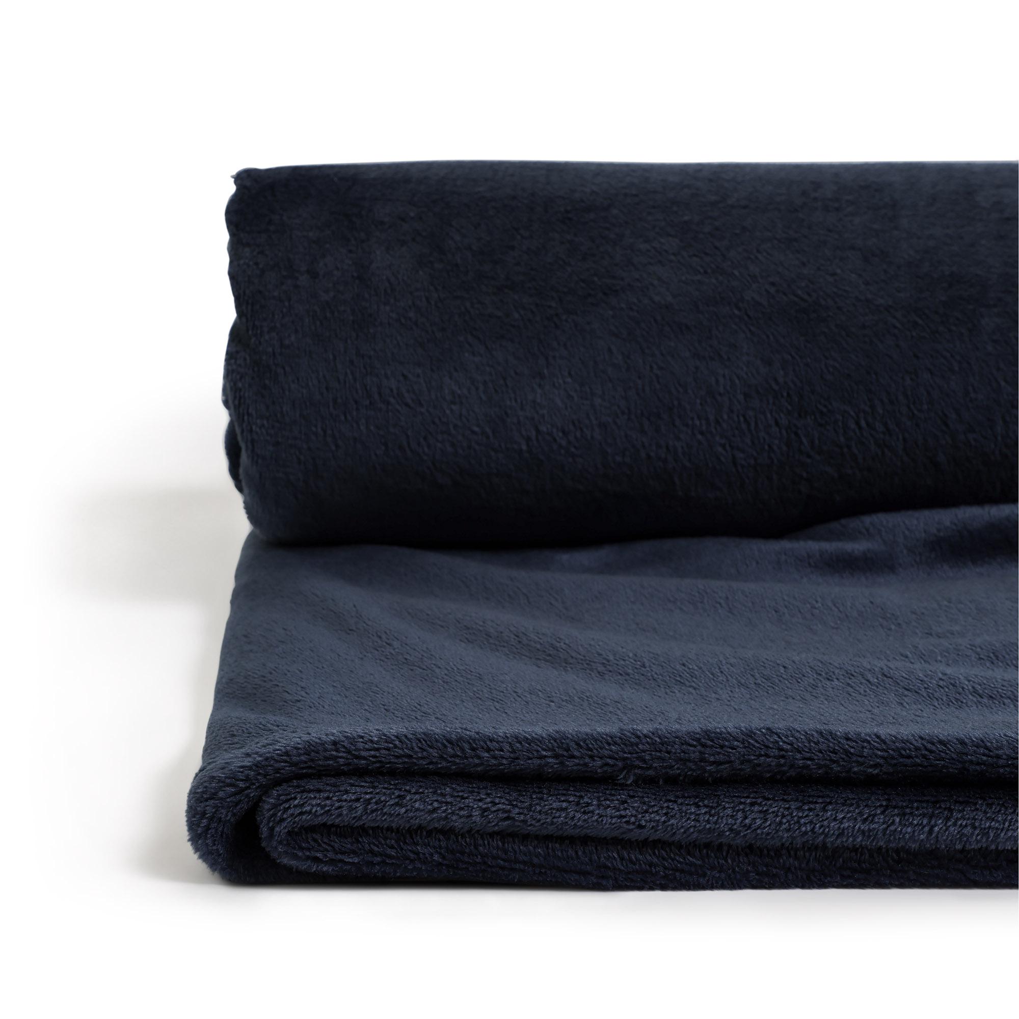 Sainsbury's Home Fleece Throw - Navy - 125X150cm thumbnail 4