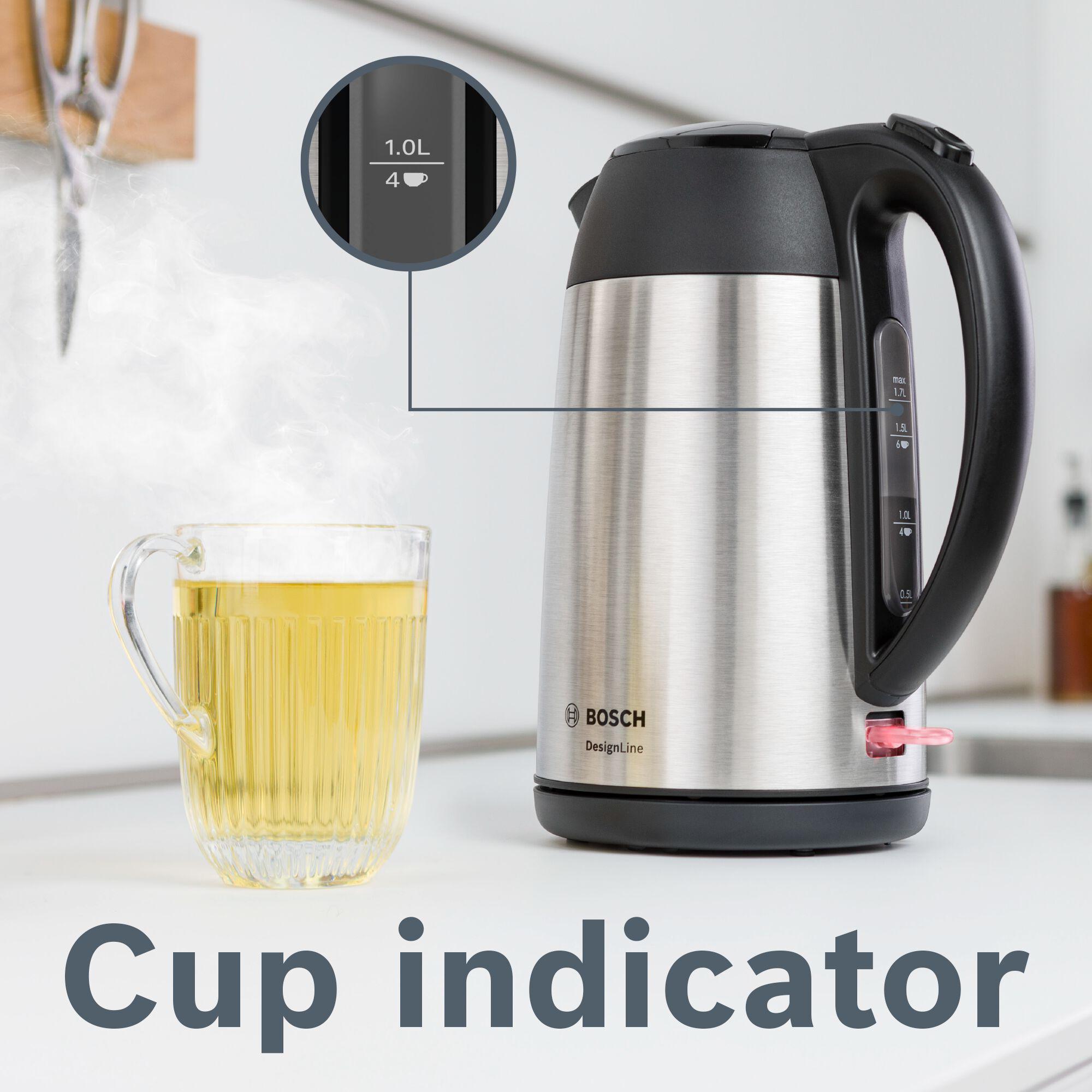 Bosch TWK4P440GB DesignLine Kettle Stainless Steel thumbnail 4