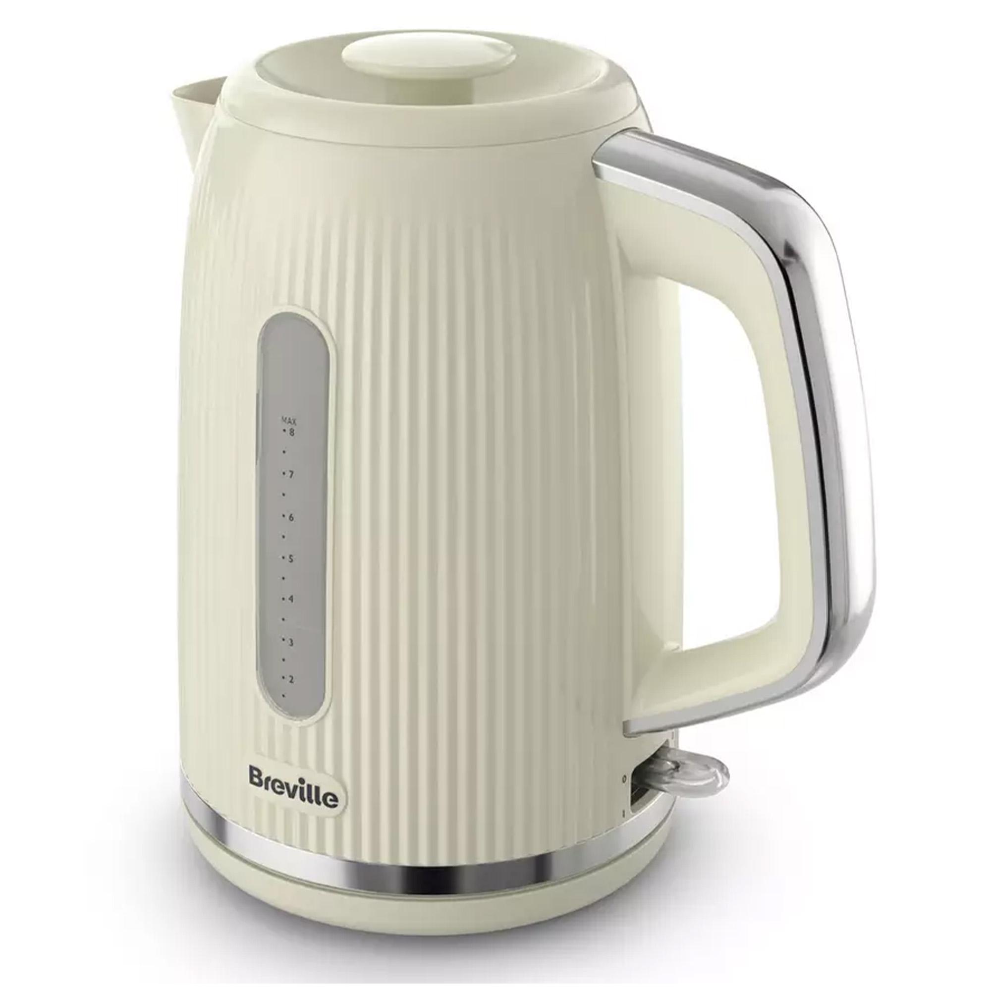 Bold Vanilla Cream Electric Kettle 1.7L Cream & Silver Chrome VKT223