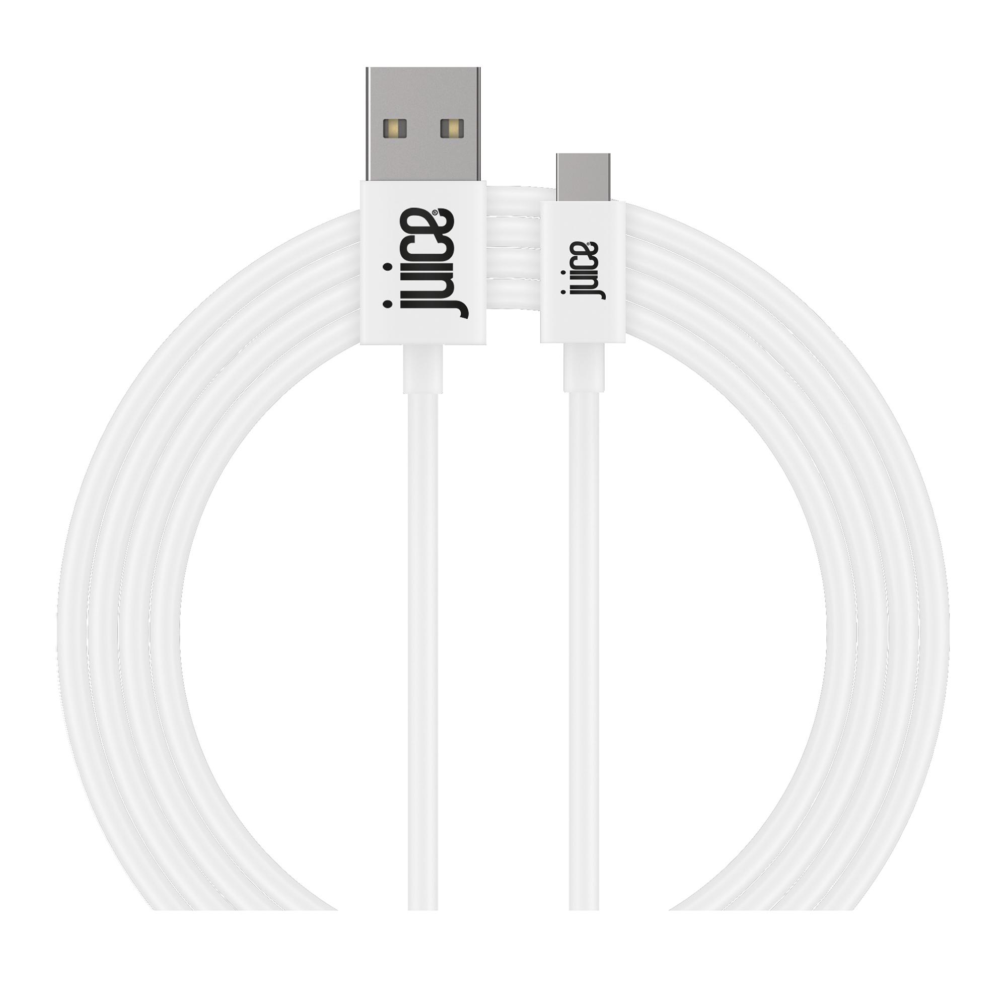 JUICE XL USB A to USB type C WHITE 2M CABLE