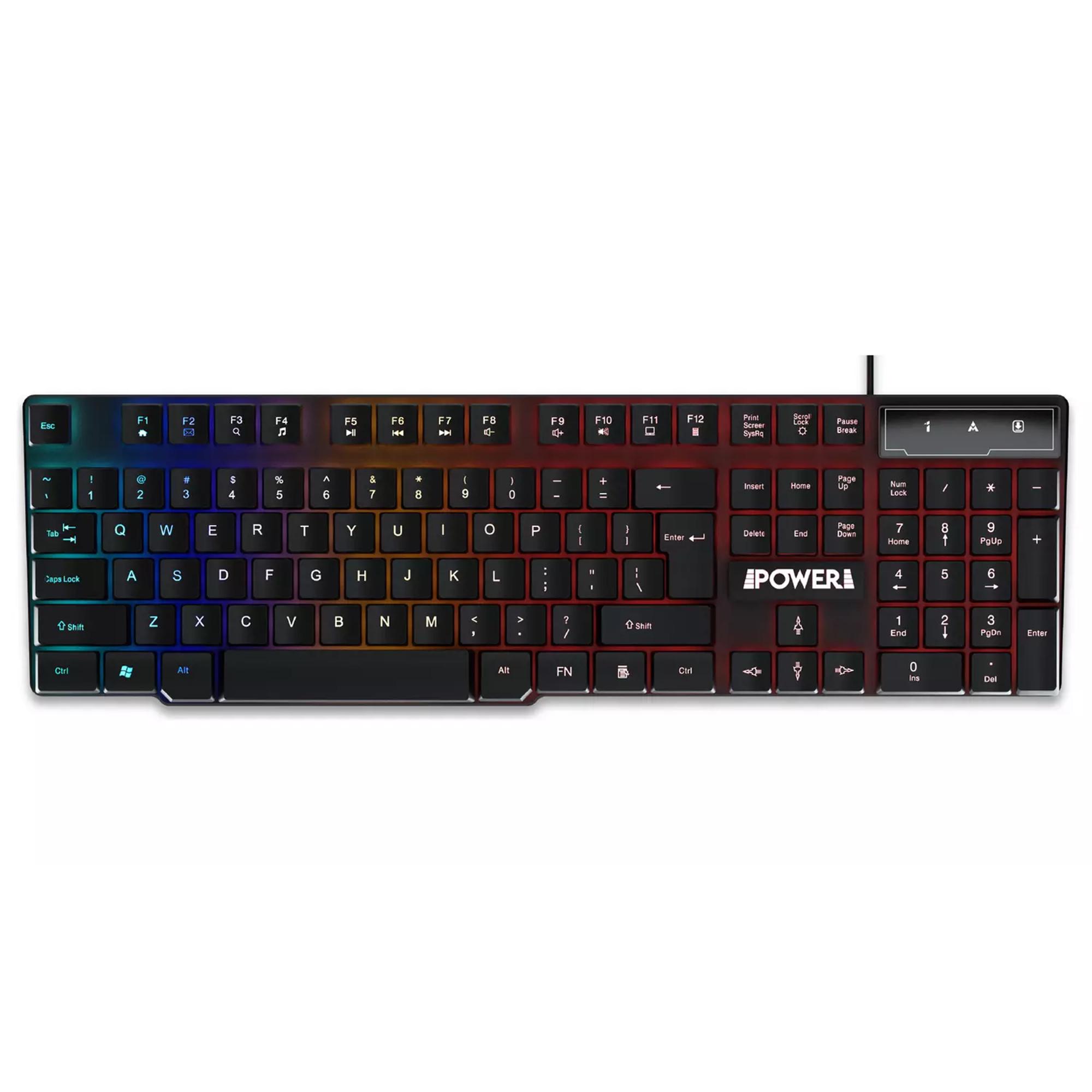 Power Gaming Recon Ocelot RGB Wired Gaming Keyboard - Black