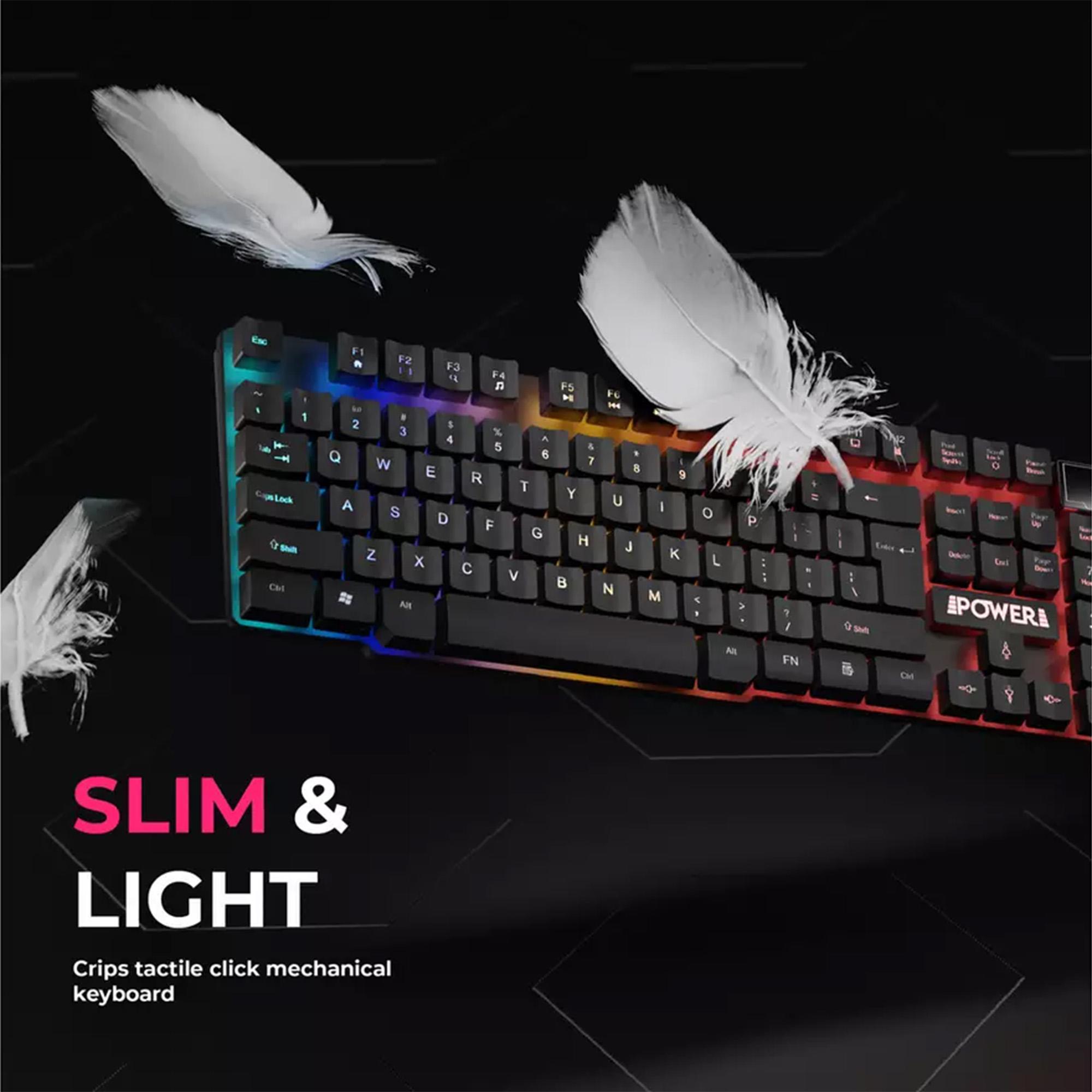 Power Gaming Recon Ocelot RGB Wired Gaming Keyboard - Black thumbnail 4