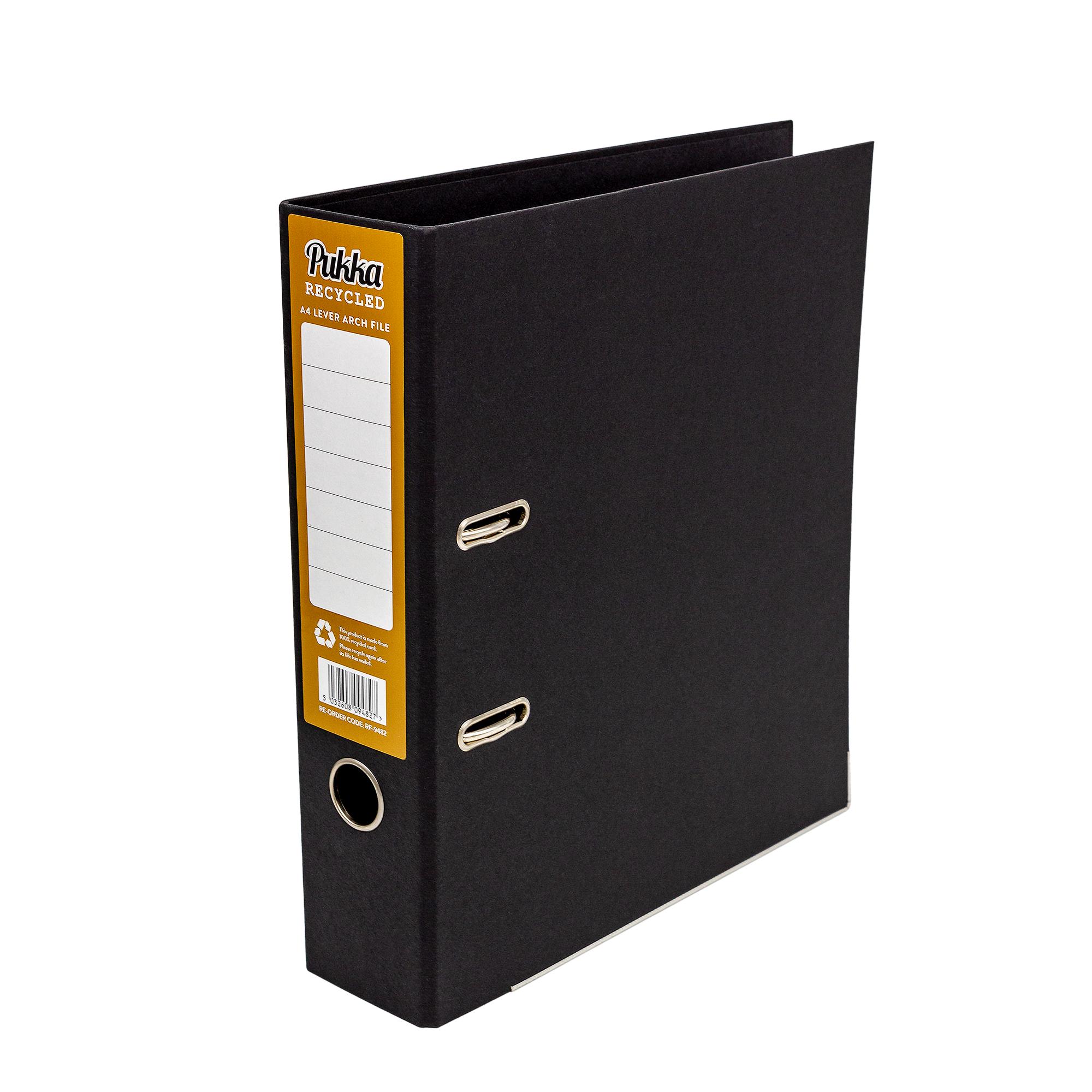 Pukka Recycled Lever Arch Black