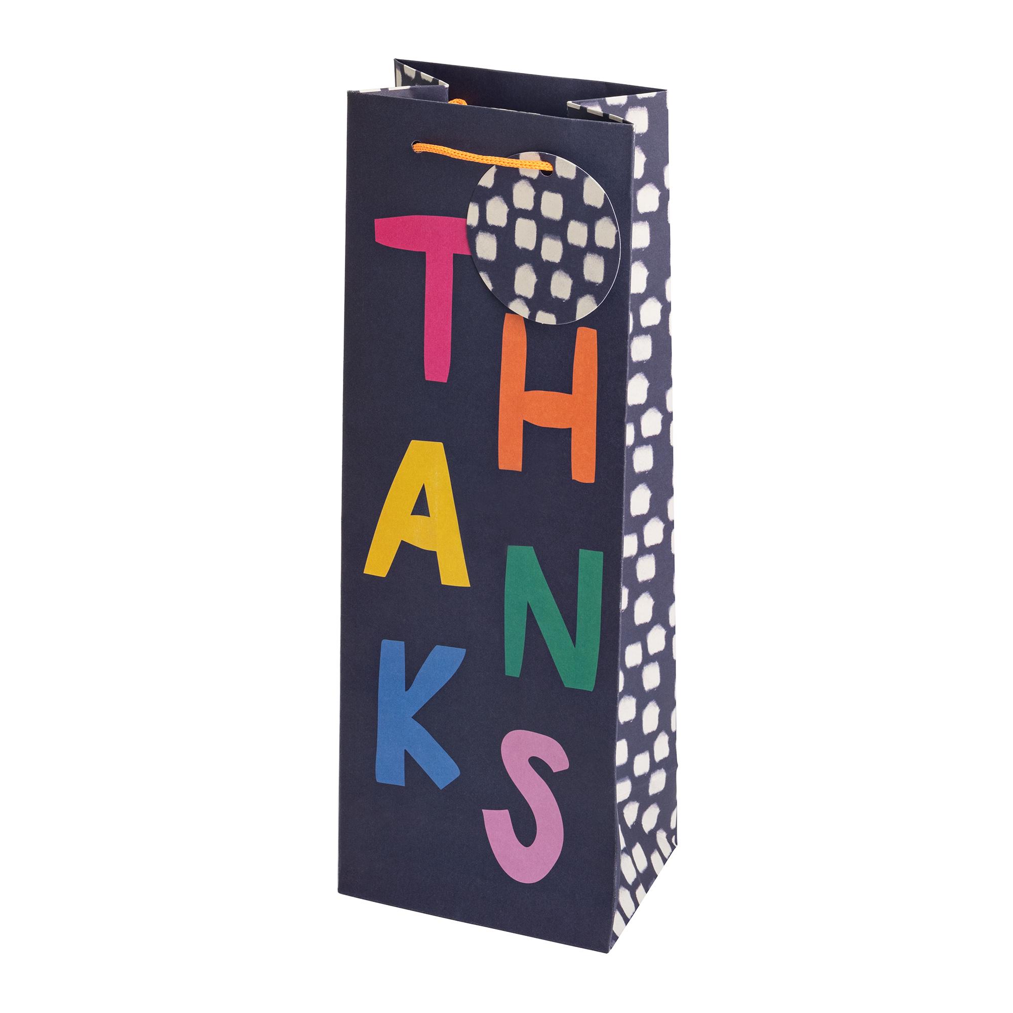 Sainsbury's Home Multi Colour Thanks Bottle Bag