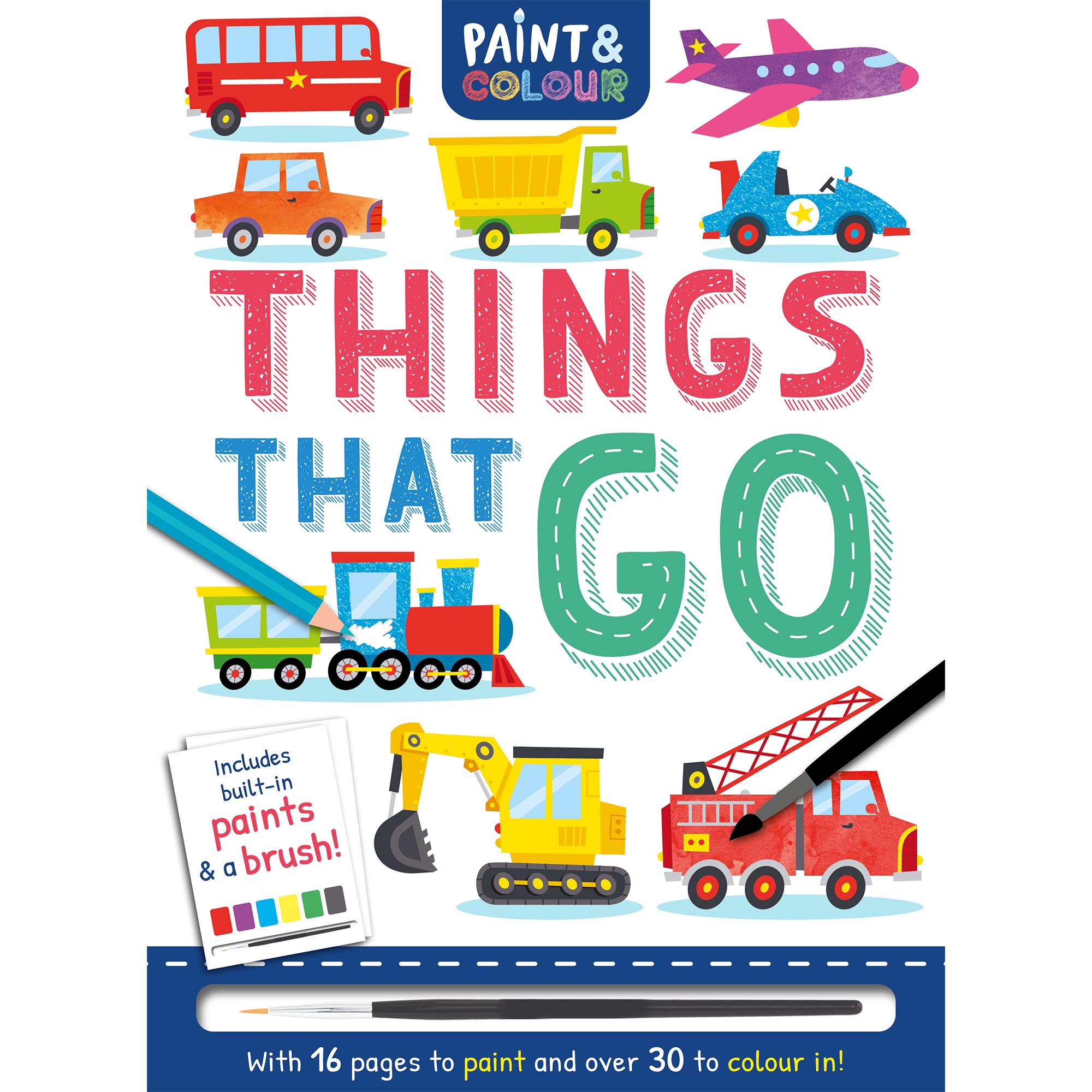 Igloo Books Things That Go Paint & Colour Book