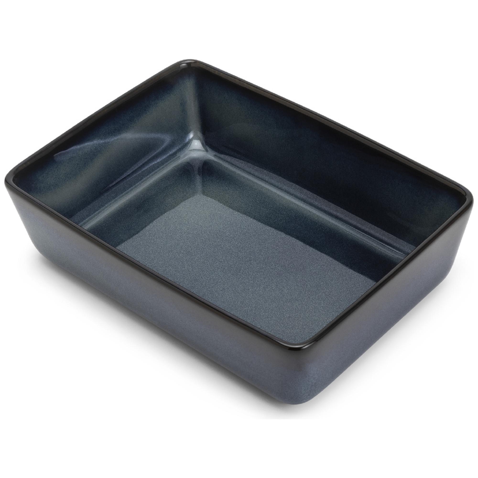 Habitat Glaze Stoneware Roaster - Navy Blue