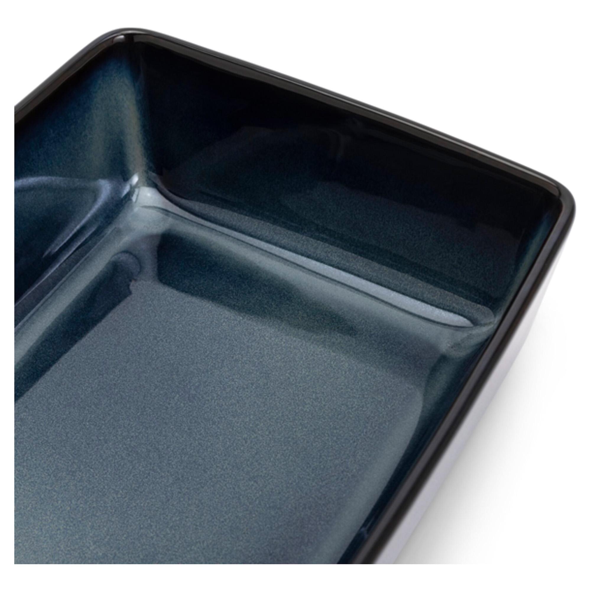 Habitat Glaze Stoneware Roaster - Navy Blue thumbnail 3