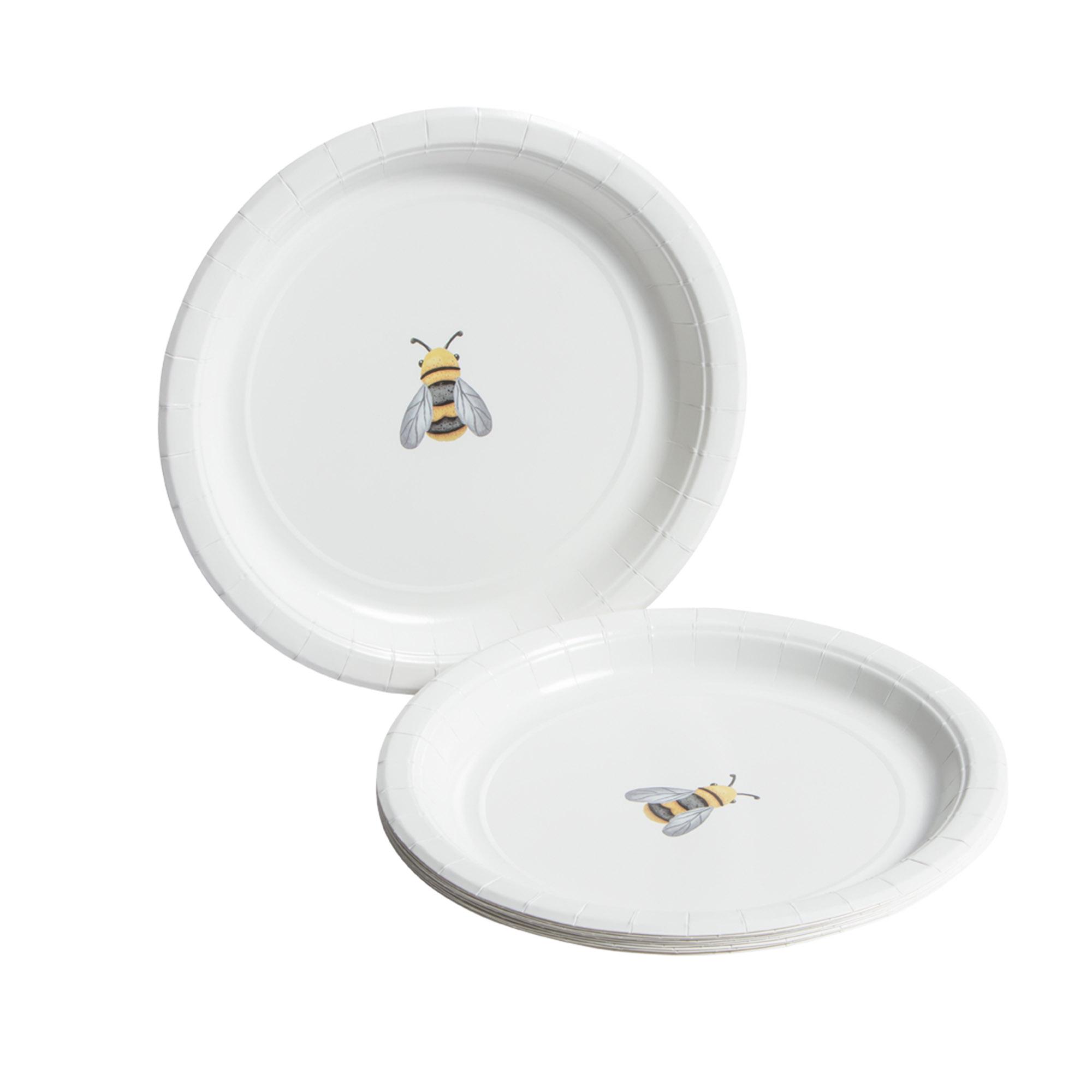 Sainsbury's Home Pack of 10 Bee Design Paper Plates