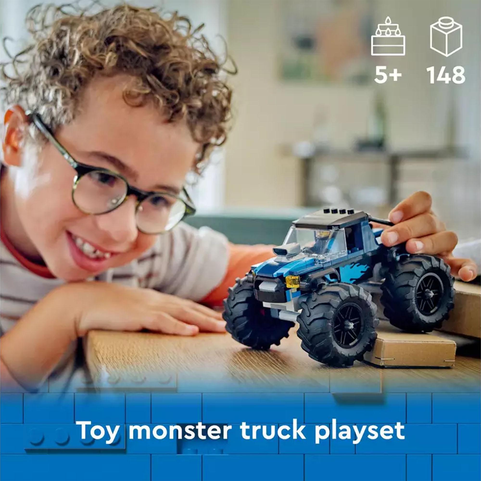 LEGO City Blue Monster Truck Toy Vehicle Playset 60402 thumbnail 2