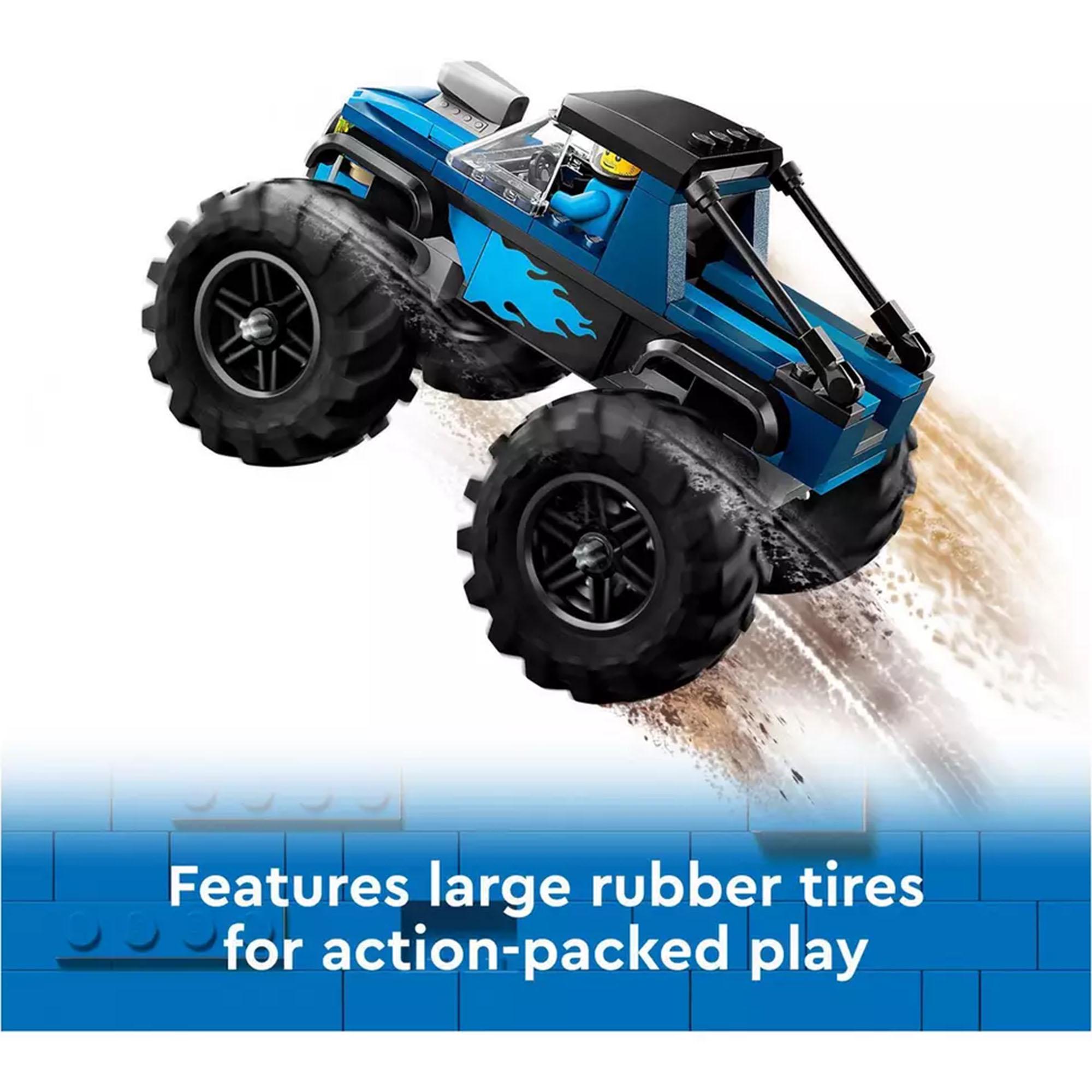LEGO City Blue Monster Truck Toy Vehicle Playset 60402 thumbnail 3