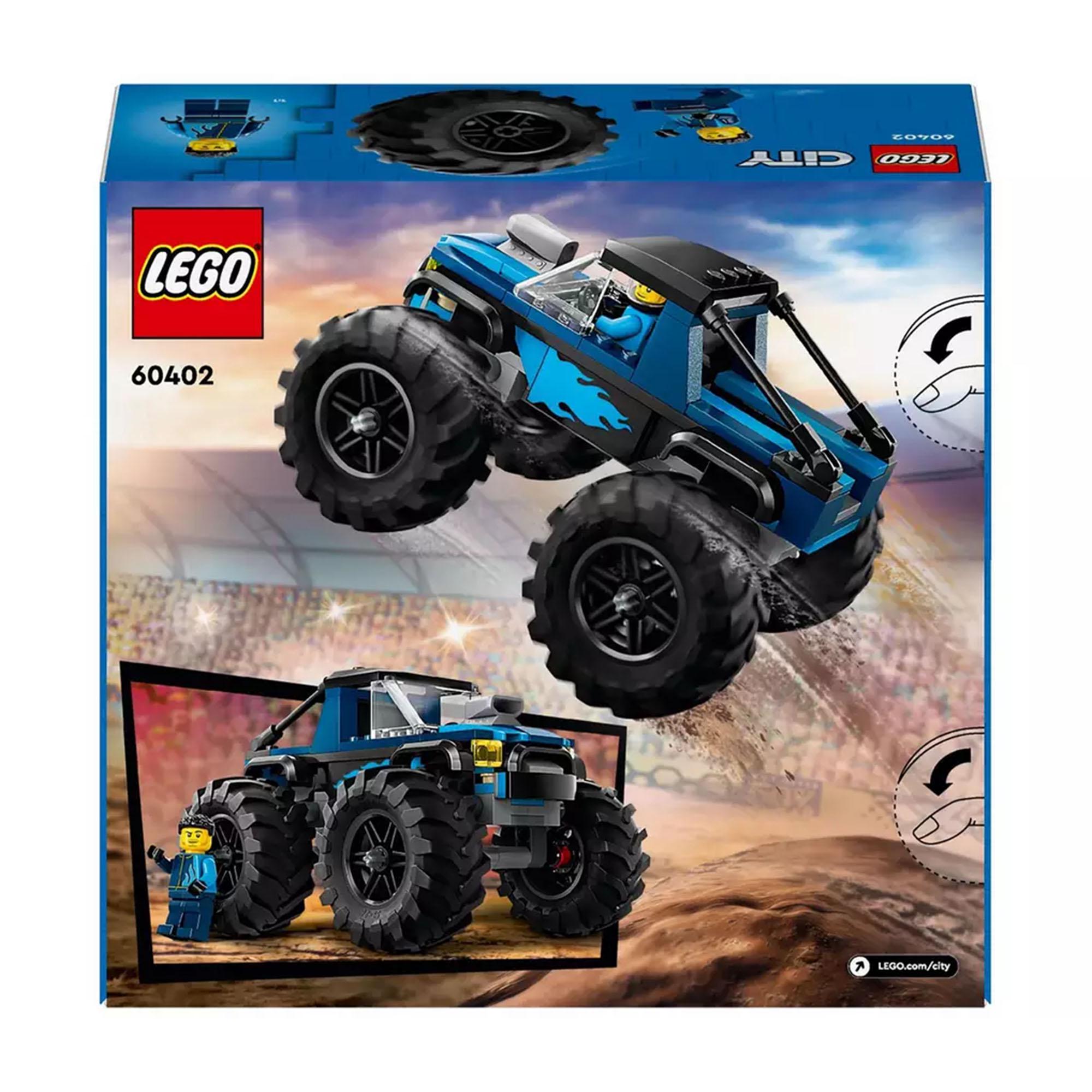 LEGO City Blue Monster Truck Toy Vehicle Playset 60402 thumbnail 5