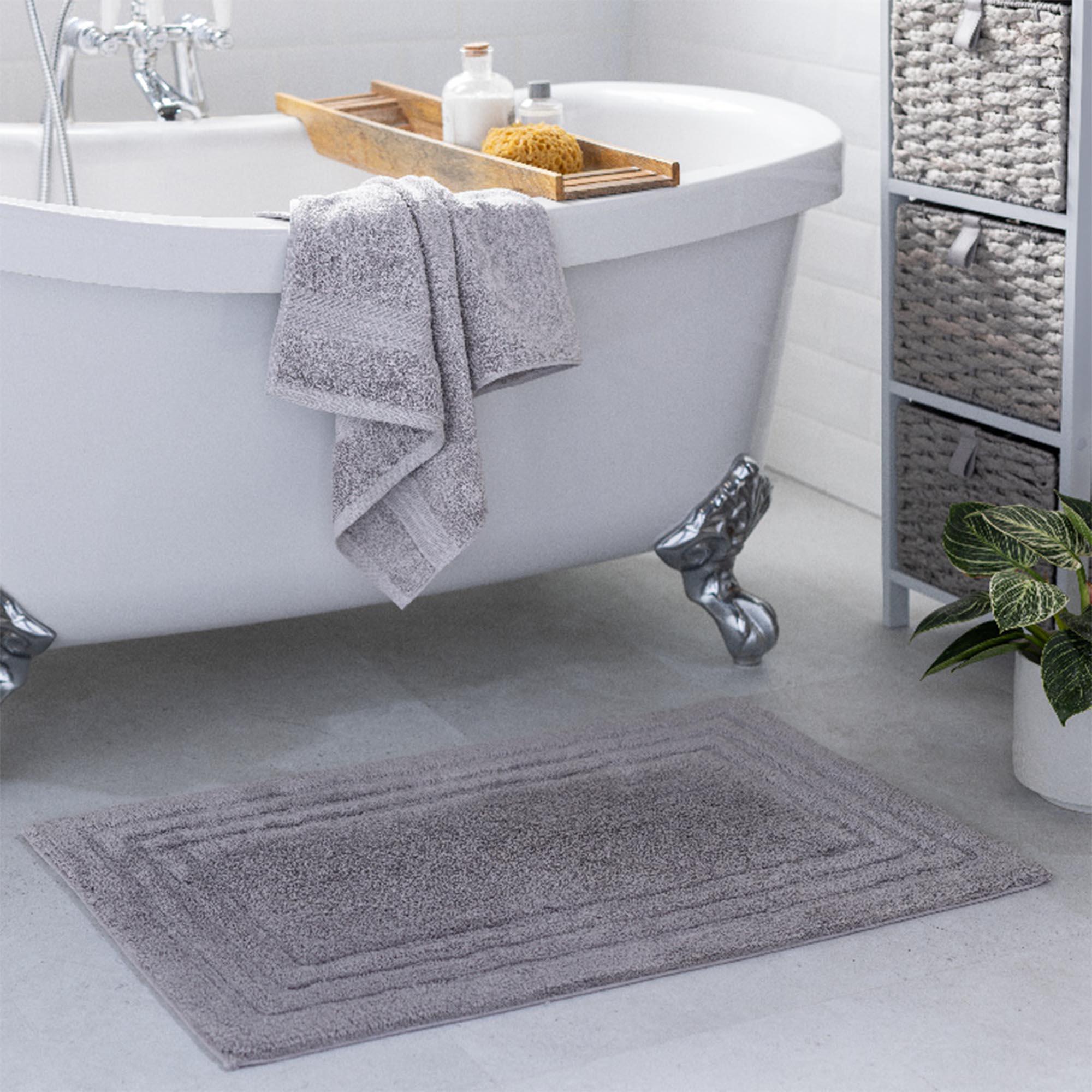 Habitat Deep Pile Bath Mat - Silver thumbnail 2