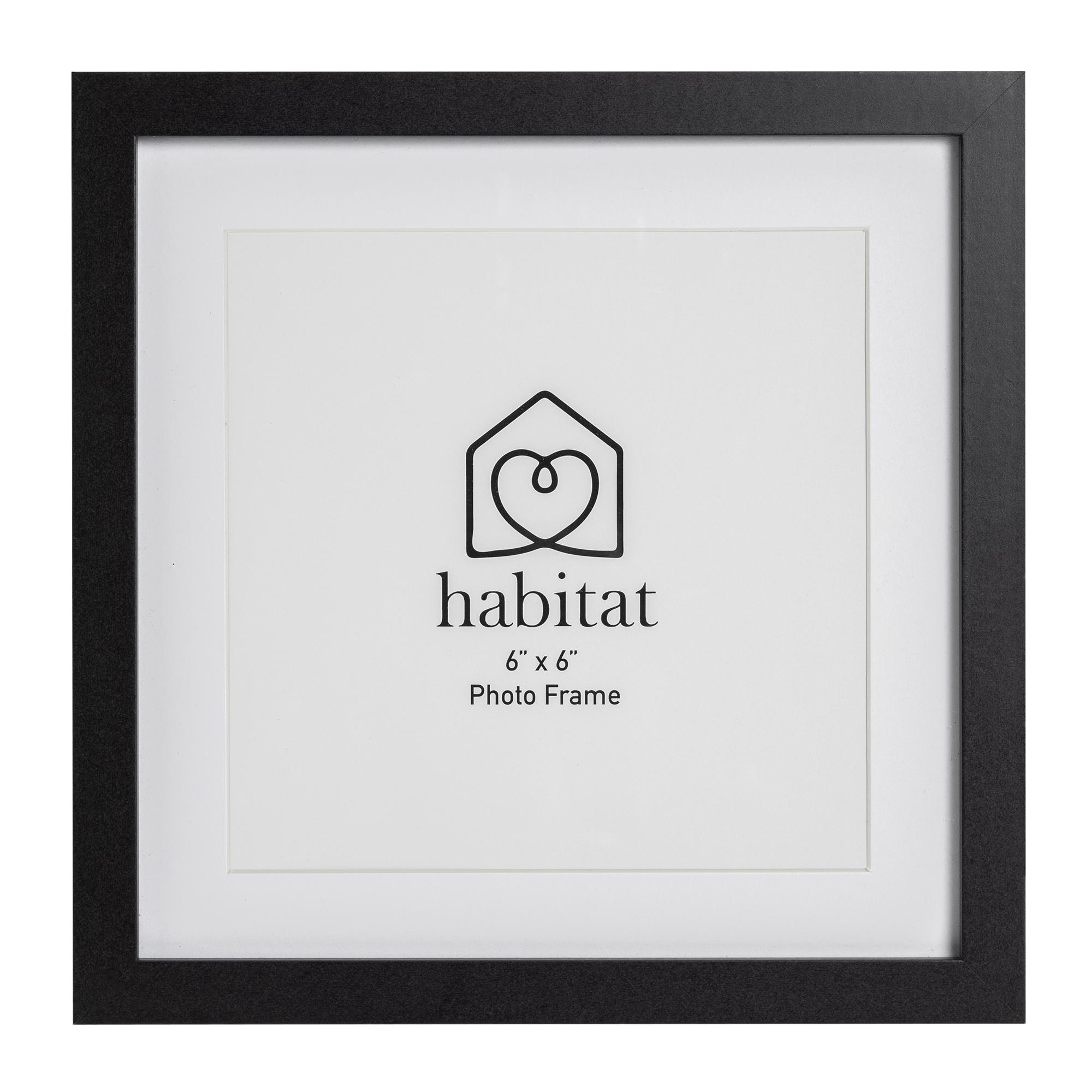 Habitat SIngle Mount Square - Black - 6x6"
