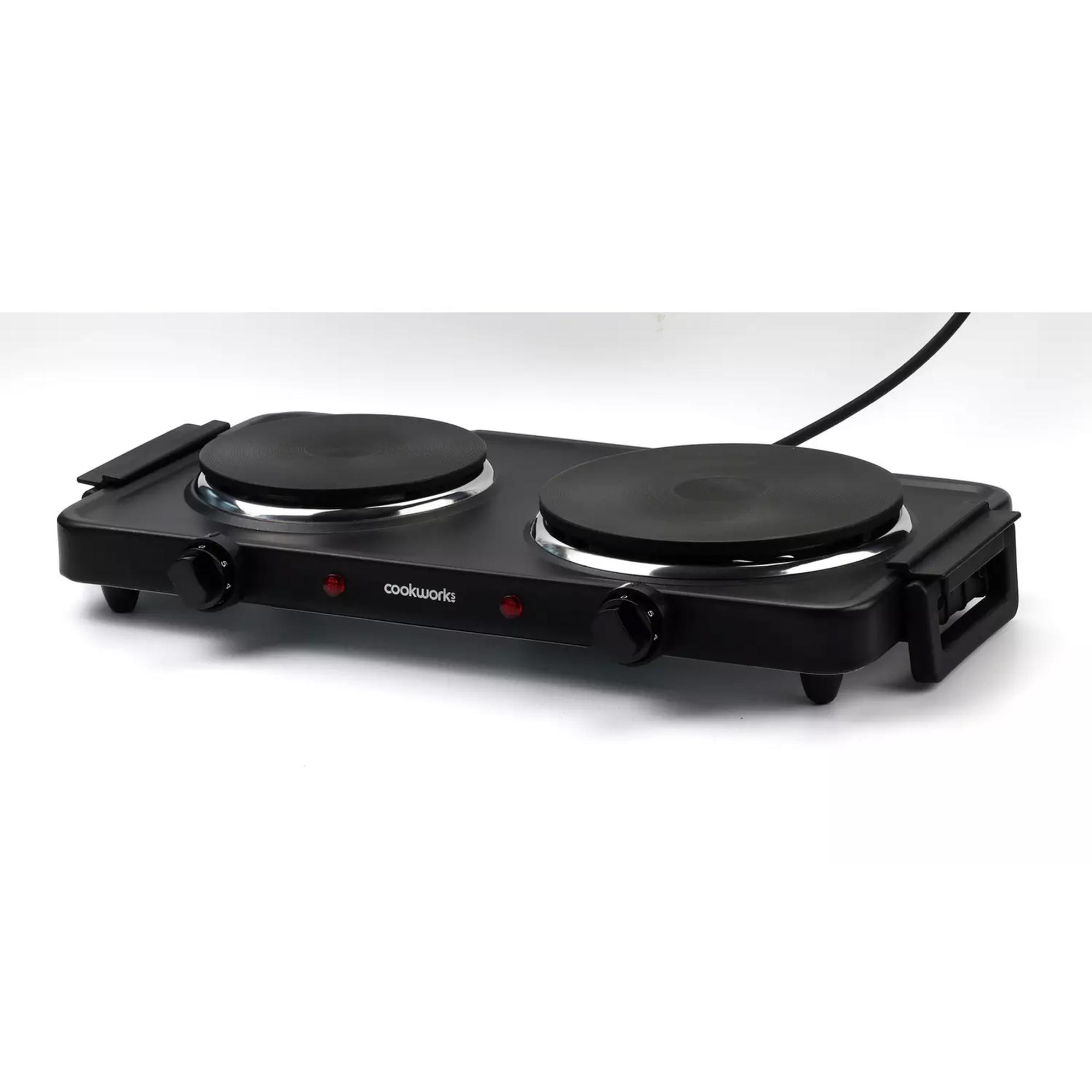 Cookworks 2500W Table Top Double Hotplate Hob thumbnail 2