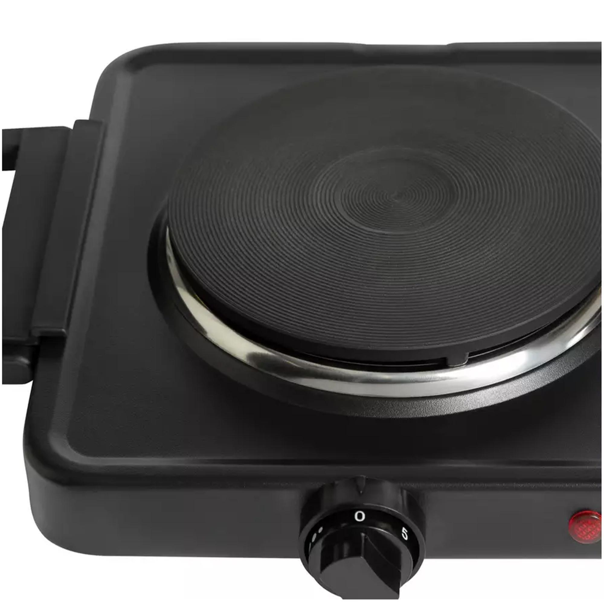 Cookworks 2500W Table Top Double Hotplate Hob thumbnail 4
