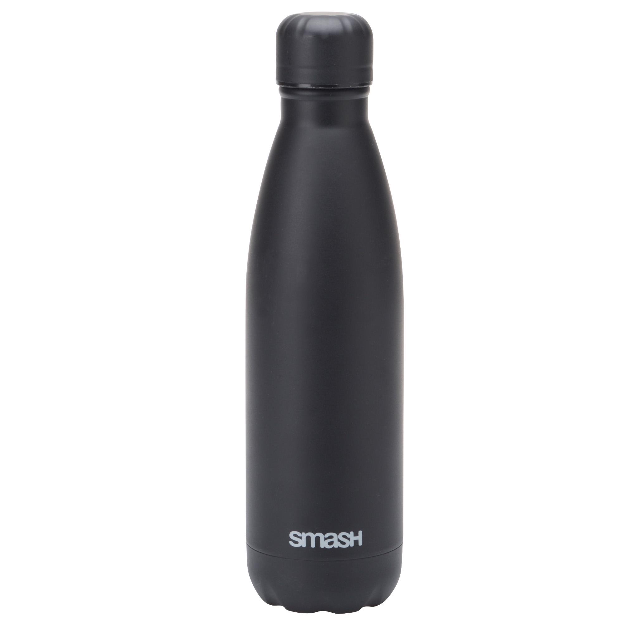 Smash Black Stainless Steel Bottle - 500ml